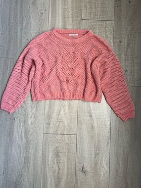 Love Tree Coral Cable Knit Sweater Size Large